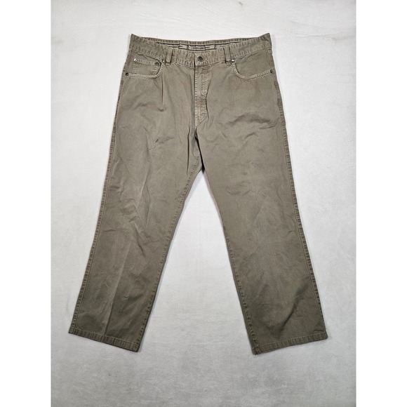 Ermenegildo Zegna Other - Ermenegildo Zegna Mens 40 Cotton Straight Leg Trousers Olive Drab Made in Italy